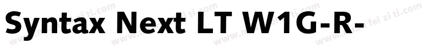 Syntax Next LT W1G-R字体转换